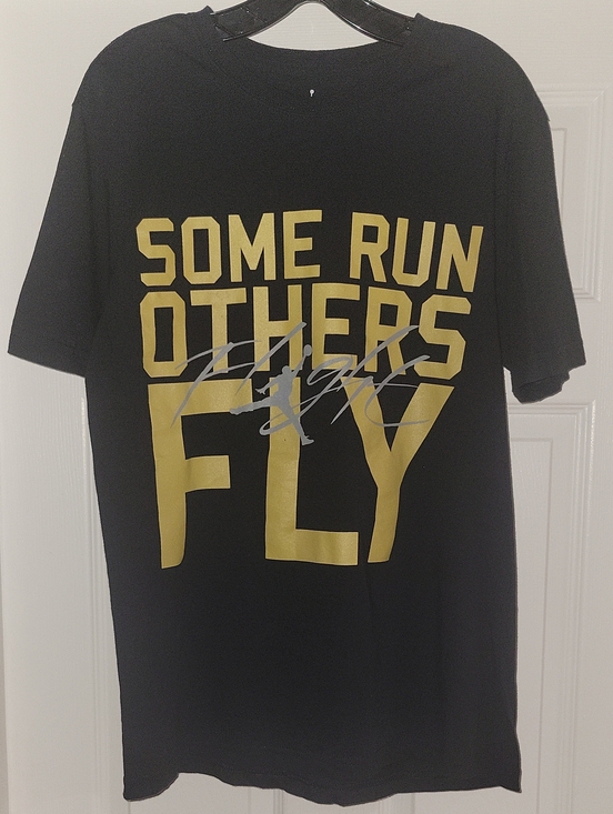 Jordan Other - Jordan Black Short-Sleeve Tee with Gold 'Some Run Others Fly' Graphic